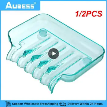 1/2 BUC Zhang Ji Concis Colorate Cascada Săpun Vas de Plastic Accesorii de Baie de Aspirație Antiderapante Bucătărie Duș Săpun Burete Imagine