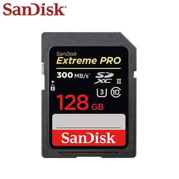 100% Original SanDisk Extreme PRO Card SD de 64GB, 128GB Viteza de Citire de Pana La 300MB/s, U3 Clasa 10 V90 Card de Memorie UHS-II Pentru Camera Imagine
