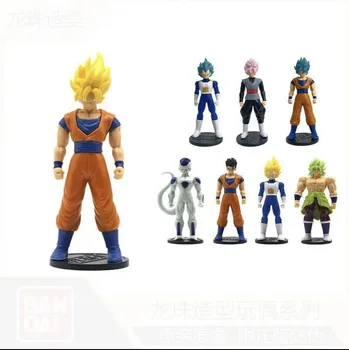 10cm Nouă Formă de Dragon Ball Serie de Papusa Set 2 Super Saiyan Albastru Son Goku Frieza PVC Decor de birou Model Jucarii Copii Cadouri Imagine