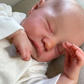 18inch Pictat Deja Terminat Renăscut Baby Doll Levi Vinil Moale Lavabil 3D Pielea Vene Vizibile Colectie de Arta Papusa Imagine