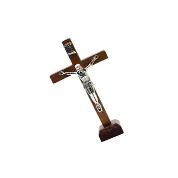 2/3/5 Lemn Cruce Crucifix isus Statuie Ornament pentru Raft Decor Cadouri Negru Imagine