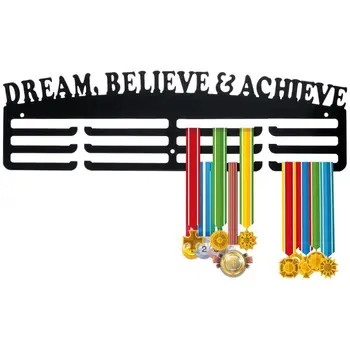 2/3 Straturi De Metal Medalie De Afișare Cuier Montat Pe Perete Medalie De Rack De Afișare Negru Medaliat Dropshipping Imagine