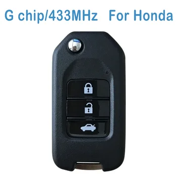 2 Buc/lot Auto Smart Remote 2+1B 433MHz G Cip Înlocui Cheie Auto Pentru Honda City se Potrivesc XRV Veze Civic 2016 Imagine