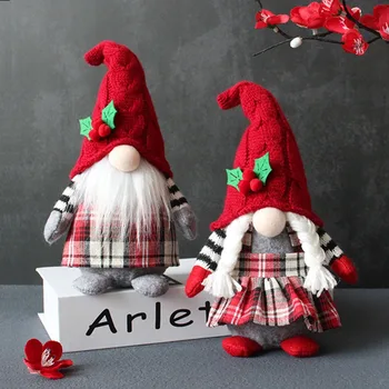 2023 Craciun Ornament Gnome Crăciun fără Chip de Papusa Crăciun Fericit Decoratiuni pentru Casa Noua Anul 2024 Xmas Navidad Natal Cadouri Imagine