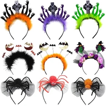 2023 Halloween Urechi De Susținere Arc De Păr Blană Parodie Horror HairBand Petrecere Festival Cosplay Fantomă Hairband Cadou Pentru Copii Accesorii De Par Imagine