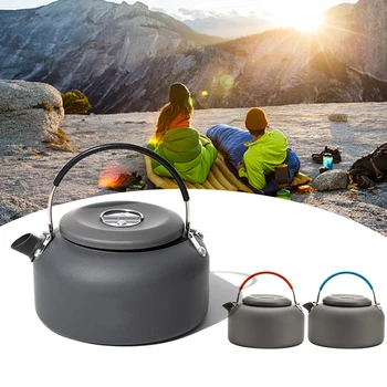 2023NEW 0.8 L Portabil camping fierbător aliaj de Aluminiu în aer liber ceai ibric ibric ibric de Cafea Picnic cu tacamuri Imagine