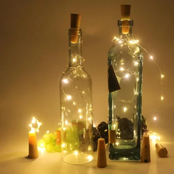 30 buc LED plută șir de lumină lumina sticla de vin lumină decor de Crăciun decor petrecere de sticla cu dop de sârmă de cupru de lumină Imagine