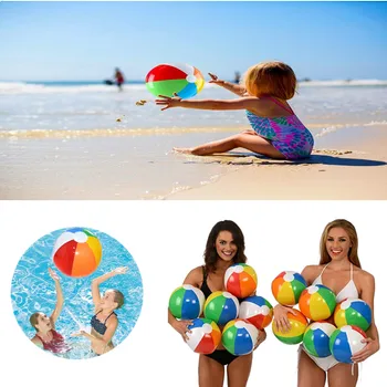 3Pcs Colorate Gonflabil Minge de Plajă Jucărie Piscină Joc în aer liber, Piscina pentru Copii Joaca Mingea Apă de Vară Joc de Sport Jucărie Pentru Copii Imagine
