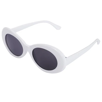 3X Vintage Oval ochelari de Soare pentru Femei ochelari de soare Retro Om de Moda de sex Feminin de sex Masculin Eyewearuv400 Soare Sticlă Albă S17022 Imagine