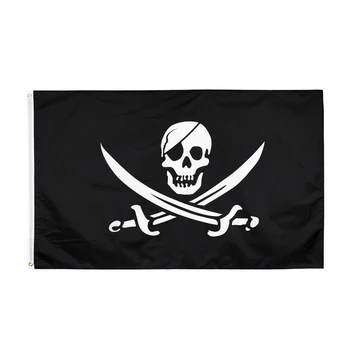 3X5ft Jack Rackham Steag de Pirat 3X5ftft Flying Banner Dublu Cuțit Craniu Jolly Roger ft Pavilion Decor,pavilion Banner Flag Banner Imagine