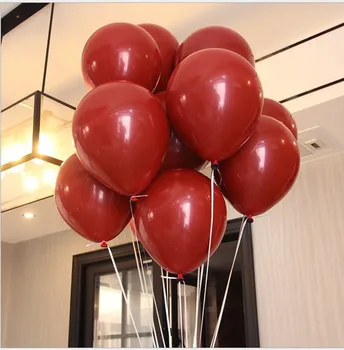 50/100buc 10inch Dublu Strat Îngroșat Ruby Red Balloon Petrecerea de Ziua Latex, Baloane Nunta, Elemente de Decor Baloane Albe Set Imagine