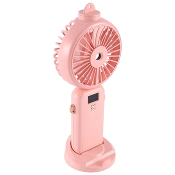 5000Mah Rabatabile Electric Ventilator USB Reîncărcabilă de Aer Ventilator de Răcire Funcția de Pulverizare 5 Viteza de Afișaj Digital Portabil Fan Imagine