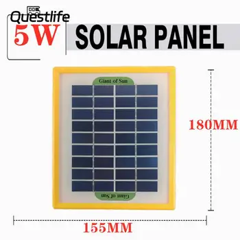6V 2W cu Cablu Panou Solar de Siliciu Policristalin Soare Încărcător de Putere Sistem de Celule Solare Bord Cu Cablu de Alimentare Pentru Iluminat cu Lampă Imagine