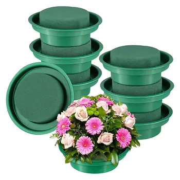8 Pachet de Spumă Florale Boluri Rotunde DIY Aranjament de Flori Kit Verde Umed Florale Blocuri de Spumă pentru Decor Nunta Imagine