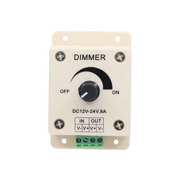 8A Singură Culoare Buton Dimmer 12V 24V LED Rotativ de Perete cu LED intrerupator popular în Controler cu Led-uri Variatoare Imagine