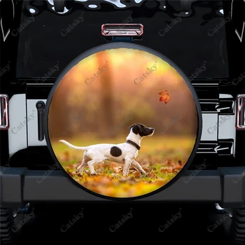 Animale Jack Russell Terrier de Imprimare roata de rezerva de Acoperire rezistent la apa Anvelopa Roata Protector pentru Masina Camion SUV Rulotă Rv 14-17 Imagine