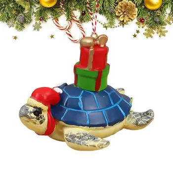 Broasca Testoasa De Mare Ornament De Crăciun Rășină Decor Pentru Pomul De Portabil Stea Plaja Decor Tematice Pentru Brelocuri Rucsaci Pomul De Crăciun Imagine