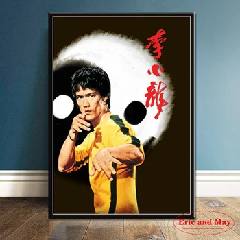 Bruce Lee Kongfu Film Star Poster Și Print Panza Tablouri De Arta De Perete De Arta Poze Dormitor Modern Artă Decorativă Neînrămate Imagine