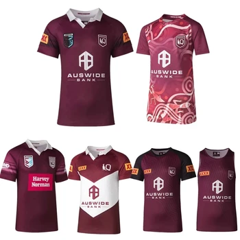 Camiseta de rugby QLD Maroons 2023 2024, camiseta de rugby indio para el hogar, camisetas de Australia, Queensland, chaleco de te Imagine
