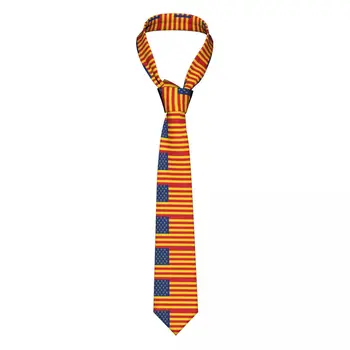Casual Arrowhead Slab Steagul Creștin Ortodox Republica România Cravata Slim Leg Simplitate Pentru Petrecere Formală Cravată Imagine