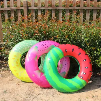 Cerc de înot din PVC Moale Pepene Model de Piscina Inel Gonflabil Piscina Inel Plutitor Jucărie Pentru Sporturi nautice Imagine