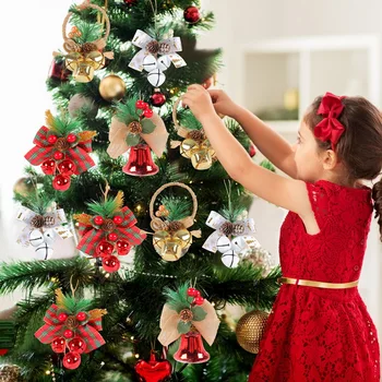 Clopote De Crăciun Cu Arcuri Accesorii Pandantive Mall Crăciun Copaci Decoratiuni Imagine
