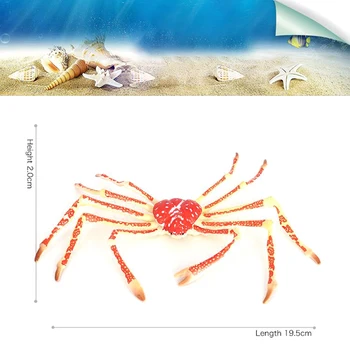Cognitivă a copiilor Jucărie de Simulare De Animale Marine Model Static Solid Spider Crab Plastic Ornamente Drăguț Marin Sea Life Matrite Imagine