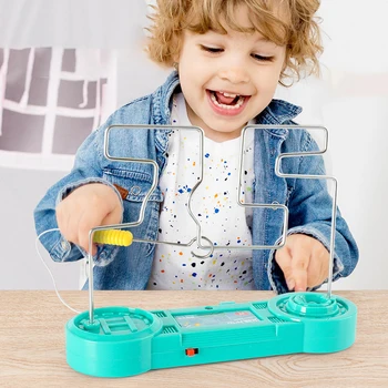 Copiii Electric Touch Joc Labirint Coliziune Șoc Electric Partid Jucărie Amuzant Educație Circuit Experiment Științific Copii Cadou Imagine