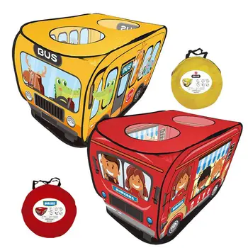 Cort pentru copii pop-up Cort de Joaca Toy în aer liber Pliabil PlayhouseSchool Autobuz Camion de Alimente Joc de Copii, Casa de Autobuz de Interior Imagine