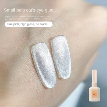 Culoare argintie Ochi de Pisica Gel Lac de Unghii Cu Magnet UV LED-uri Strălucitoare de Înaltă densitate Magnetic unghii cu Gel Unghii Manichiura Imagine