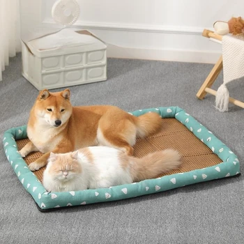 Câinele Mat de Vară de Răcire Pad Mat pentru Caini Cat Pătură de Canapea Respirabil Câine de Companie Pat Lavabil Mici pentru Câini de talie Mare Câine Accesorii Imagine