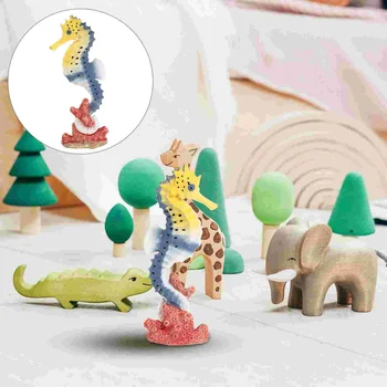 Căluț De Jucărie Căluț De Jucărie Din Plastic Ocean Model Animal Pește Decoratiuni Rezervor De Ornamente Cognitiv De Simulare Solid Pentru Copil Imagine