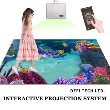 DefiLabs 3D Interactive Podea Sistem de Proiecție Toate Într-Unul Interactiv Sol Perete Proiector 80 de Jocuri Cu Telefonul Android APP Imagine