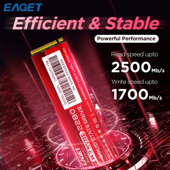 EAGET S900L M2 SSD NVMe 2TB 1TB 512GB SSD M. 2 2280 PCIe SSD Solid state Drive Intern Disk pentru Laptop Desktop Imagine