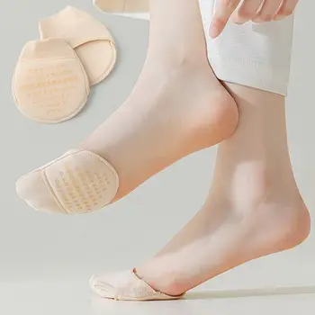 Elastic De Picior Din Față Șosete Respirabil Silicon Moale Jumătate Picioare Șosete Invizibile Sosete Toe Cu Toc Înalt Pantofi Imagine