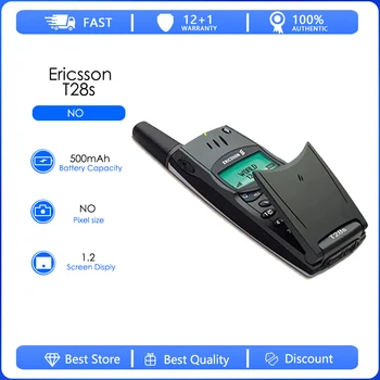 Ericsson T28s Renovat-Original Deblocat Feature Phone 2G GSM Culoare Negru de telefon mobil Telefon Mobil 1 an garanție Imagine