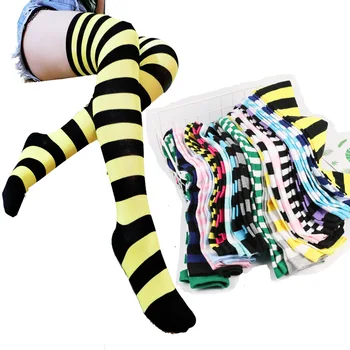 Femei Fete Coapsei Ciorapi Stil Japonez Dungă Șosete Până La Genunchi Anime Cosplay Lungi Ciorapi De Înaltă Tub Ciorapi Chrristmas Cadou Imagine