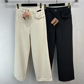 Femei Vrac Pantaloni Largi de Primăvară/Vară 2023 Nou de Înaltă Talie Subțire Pantaloni Casual pentru Femei de Moda Pantaloni Drepte Imagine