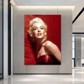 Film clasic Star Canvas Tablou Marilyn Monroe Postere si Printuri de Arta de Perete Imaginile pentru Camera de zi Acasă DecorationGifts Imagine
