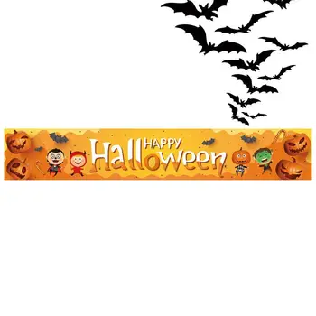 Halloween fericit Banner Infricosator Decor în aer liber Banner 50 X 300cm Fantoma de Halloween Craniu Semn de Curte Pentru Curte Gard Birouri Garaj Imagine