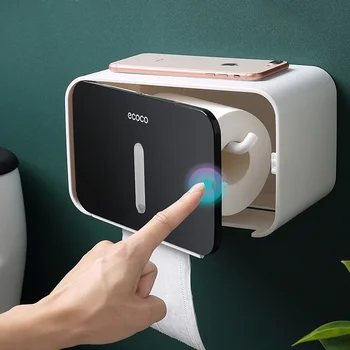 Hârtie Igienică Raft Bucatarie Baie Prosop De Hârtie Titularul Acasă Toaletă Roll Dispenser Automat Montat Pe Perete, Cutie De Tesut Imagine