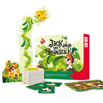 Jack și Vrejul De fasole Hârtie Carte de Joc de Bord de Învățare Părinte-copil Jucărie de Învățământ 2-6 Jucători de Familie Joc de Petrecere pentru Copii Cadouri Imagine