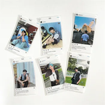 KPOP Copii Vagabonzi Membru Ins Viața Printuri Foto PVC Transparent Photocard Felix Seungmin Bang Chan cărți Poștale STAI Fanii de Colectare Imagine