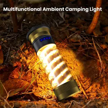 Lampa Camping Cu Agățat de Inel Reglabil Luminozitatea Multifunctional Portabil în aer liber de Lucru cu LED-uri Lanterna Aparat de Urgență Imagine