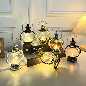 Led Retro Ponei Lampă Electronică Lumânare, Lampă Electronică Lumânare, Lampă Portabilă Lampa De Noapte Plastic Vânt Lampa Set Imagine