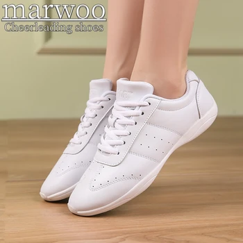 Marwoo majorete pantofi pantofi de dans pentru Copii Competitive pantofi de aerobic Fitness pantofi Femei alb jazz pantofi de sport J0011 Imagine