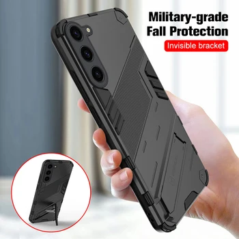Militar-grad de Protecție Caz de Telefon Pentru Samsung S23 FE Invizibil suportul Caz de Protecție Pentru Samsung S23 FE Moale TPU Rubbr Imagine