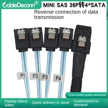 MINI SAS 36P 4 * SATA 7p server tare disc de transfer de date de conexiune inversă built-in Imagine