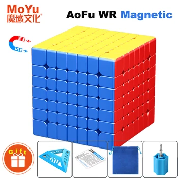 MOYU AoFu WRM 7X7 Magnetic Viteză Magic Cube Stickerless Profesionale Moyu Aofu 7x7 WR M Cubo Magico Puzzle Jucarii Educative Imagine
