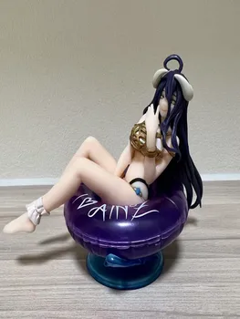 Noi 13cm Model de Păpușă Overlord Fata Anime Cifre Cerc de Înot Albedo de Acțiune Figura Figurine Decor Masina Cadouri pentru Copii Jucarii Imagine
